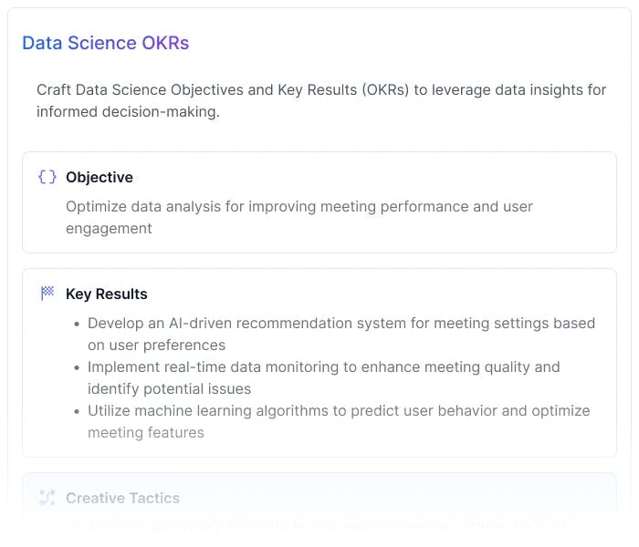 Data Science OKRs