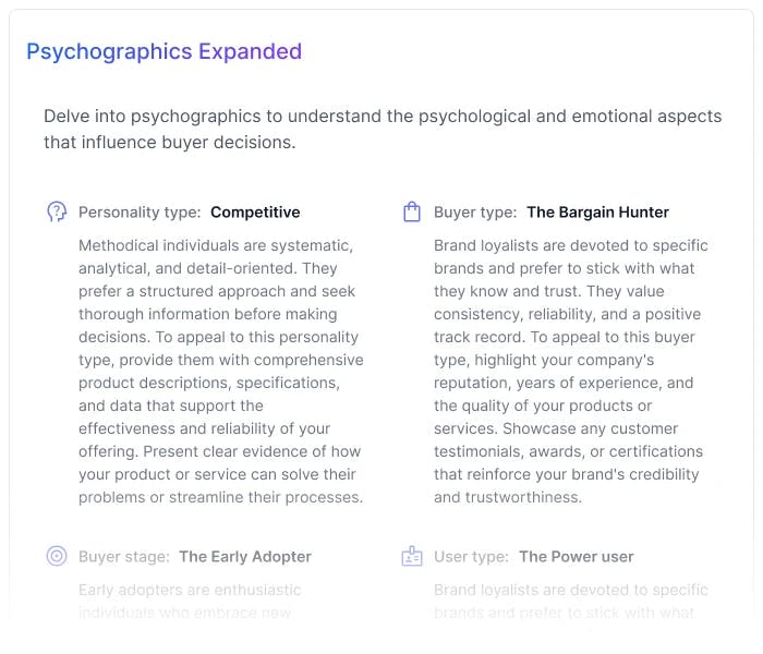 Psychographics Expanded
